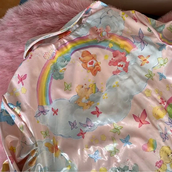 New Care Bears x Dolls Kill Pastel Pink Raincoat